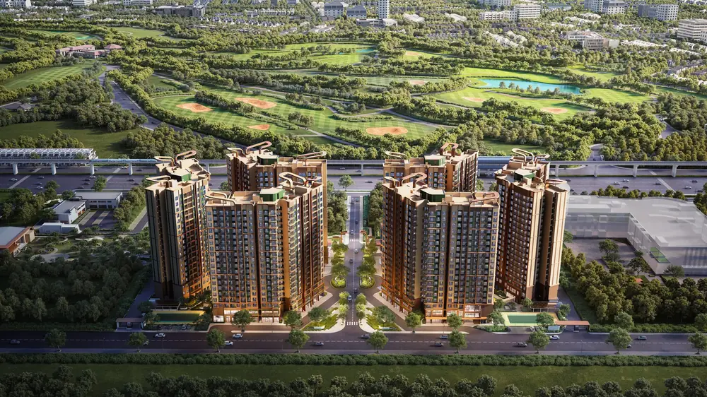 Phối cảnh toàn cảnh Norton Park nhìn từ trên cao